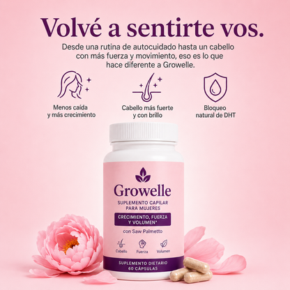 GROWELLE | Suplemento Capilar para Mujeres