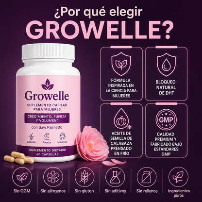 GROWELLE | Suplemento Capilar para Mujeres