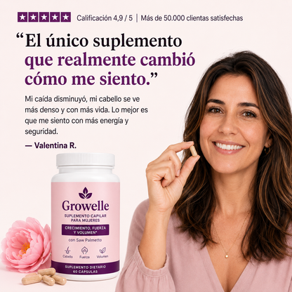 GROWELLE | Suplemento Capilar para Mujeres